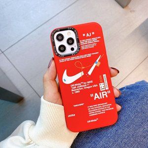 Off-White Nike 3D Inspired Soft TPU Phone Case Red